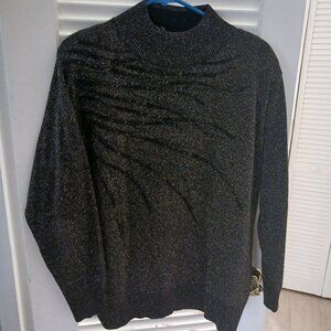 VTG DRESSBARN BLACK, SPARKLED, TURTLENECK, LONG SLEEVES, PULL OVER, SWEATER
